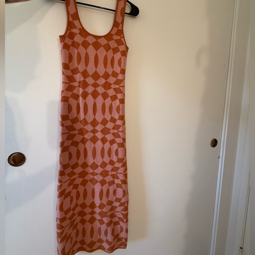 Rhythm Orange Geometric Maxi Dress - Picture 4 of 4